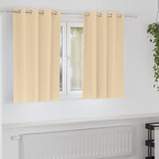 Zavjese za blackout s prstenovima 2 pcs Krema 140 x 140 cm