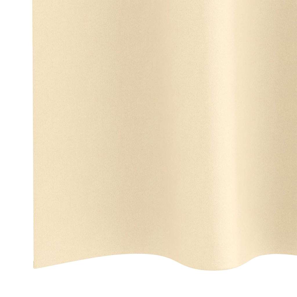 Zavjese za blackout s prstenovima 2 pcs Krema 225 x 140 cm
