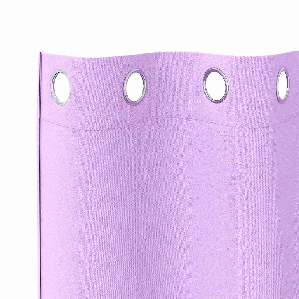 Zavjese za blackout s prstenovima 2 pcs Ljubičasta 175 x 140 cm