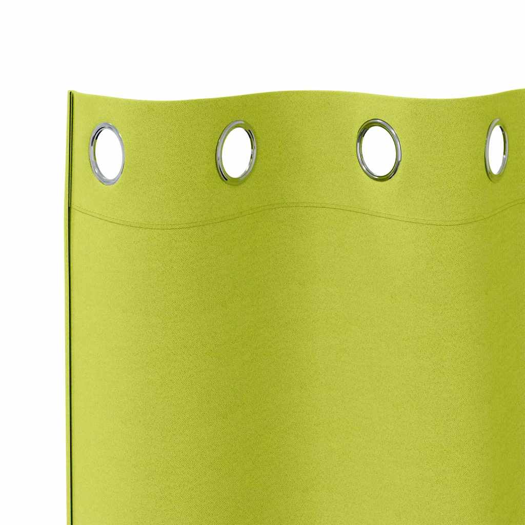 Zavjese za blackout s prstenovima 2 pcs Zelena 225 x 140 cm
