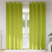 Zavjese za blackout s prstenovima 2 pcs Zelena 225 x 140 cm