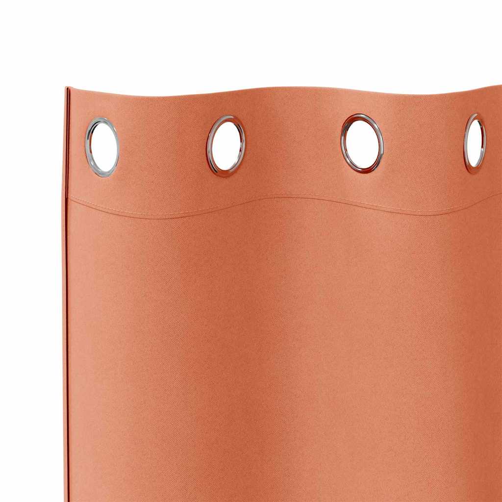 Zavjese za blackout s prstenovima 2 pcs Terakota 245 x 140 cm