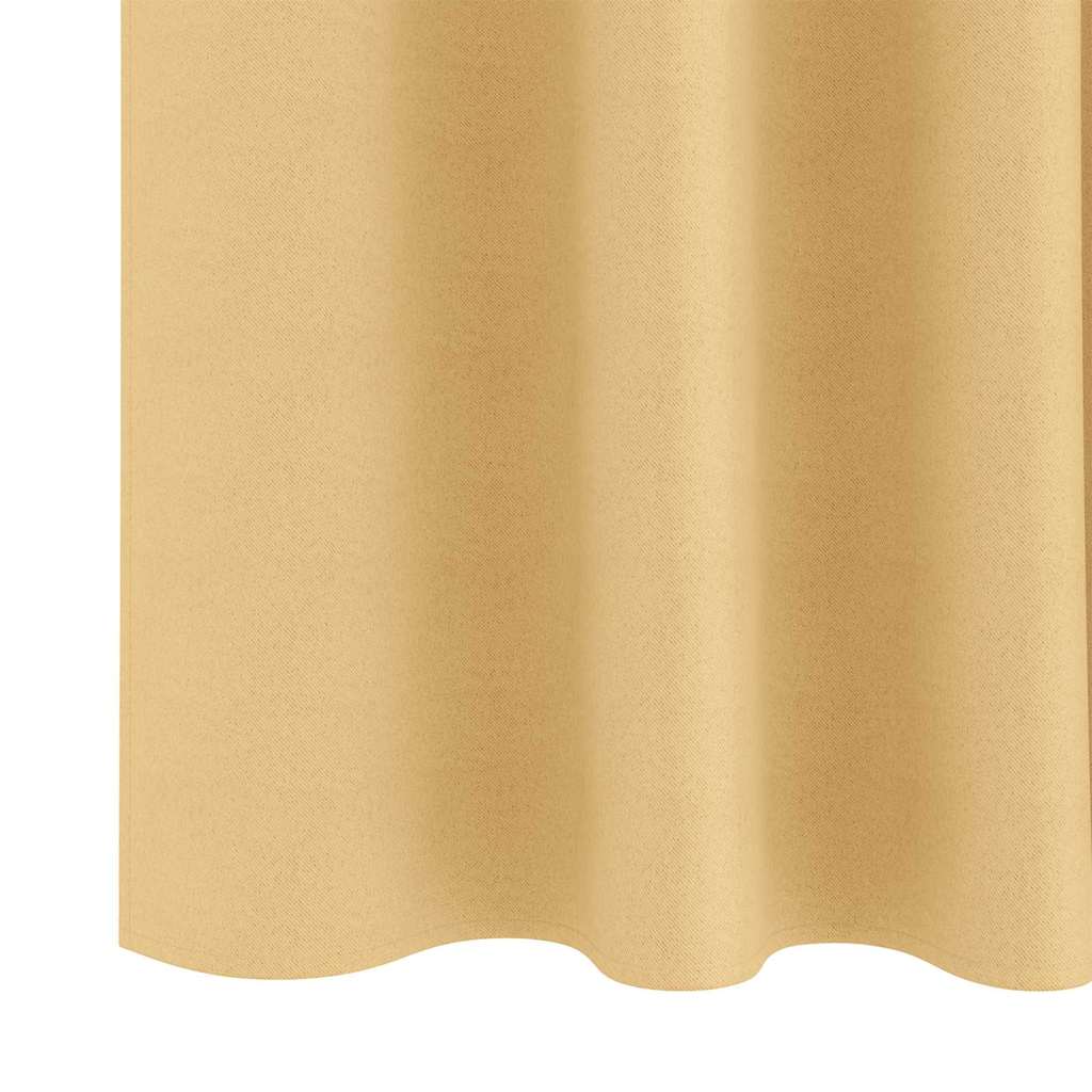 Zavjese za blackout s prstenovima 2 pcs Bež 245 x 140 cm
