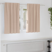 Zavjese za blackout s prstenovima 2 pcs Sivo-smeđa 140 x 140 cm