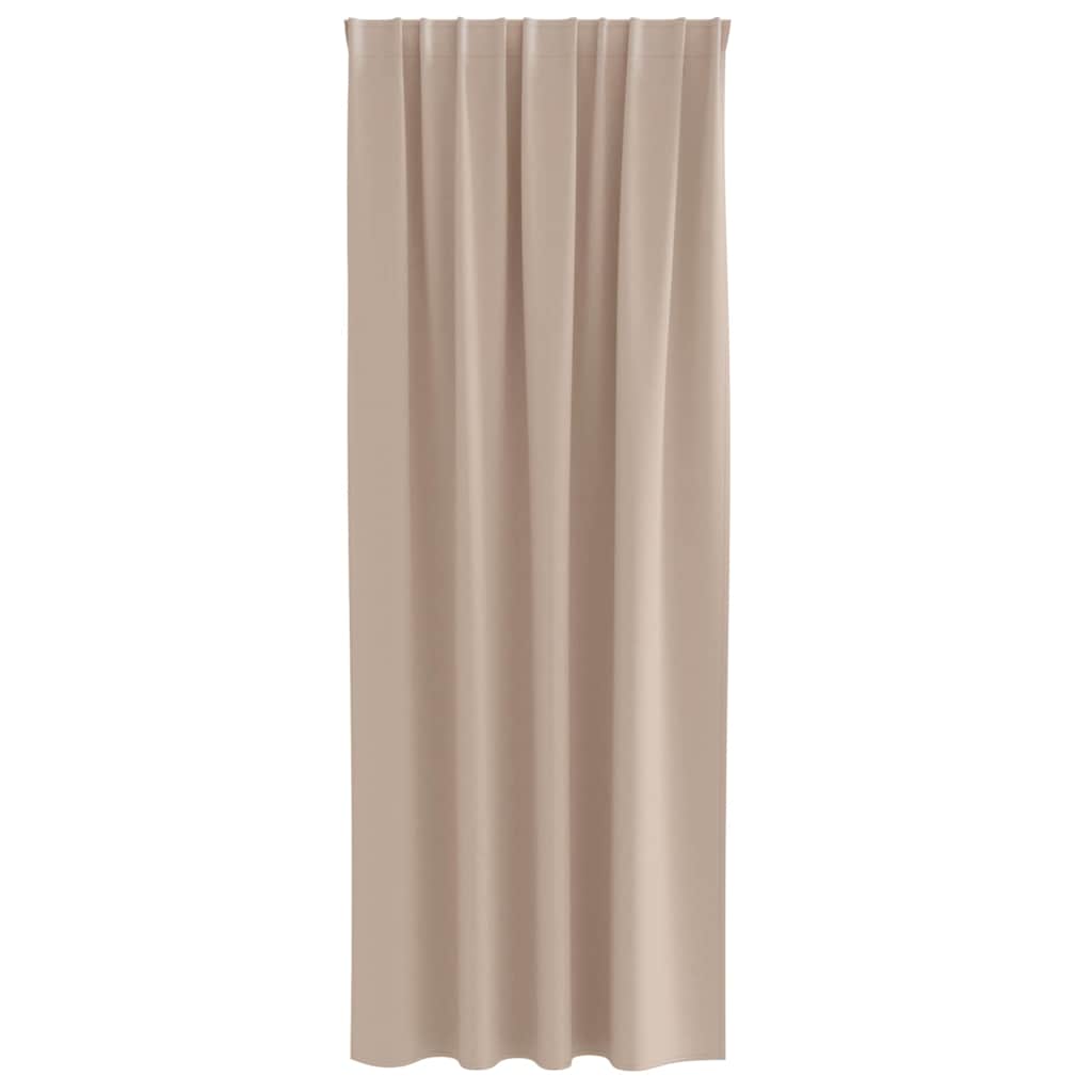 Zavjese za blackout s prstenovima 2 pcs Sivo-smeđa 260 x 140 cm