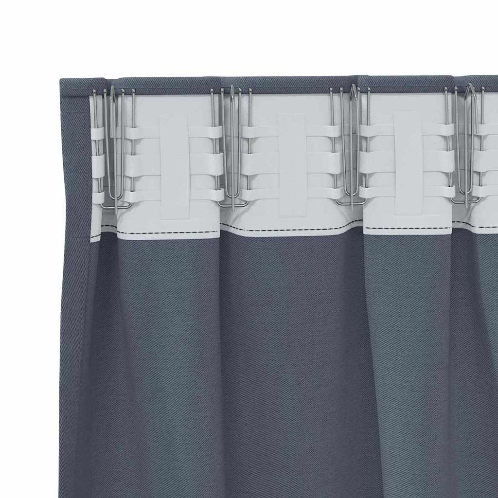 Zavjese za blackout s prstenovima 2 pcs Antracit 245 x 140 cm