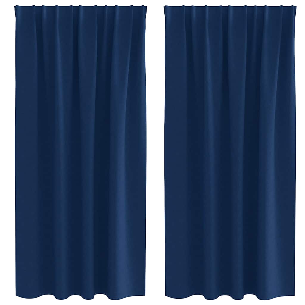 Zavjese za blackout s prstenovima 2 pcs Tamno plava