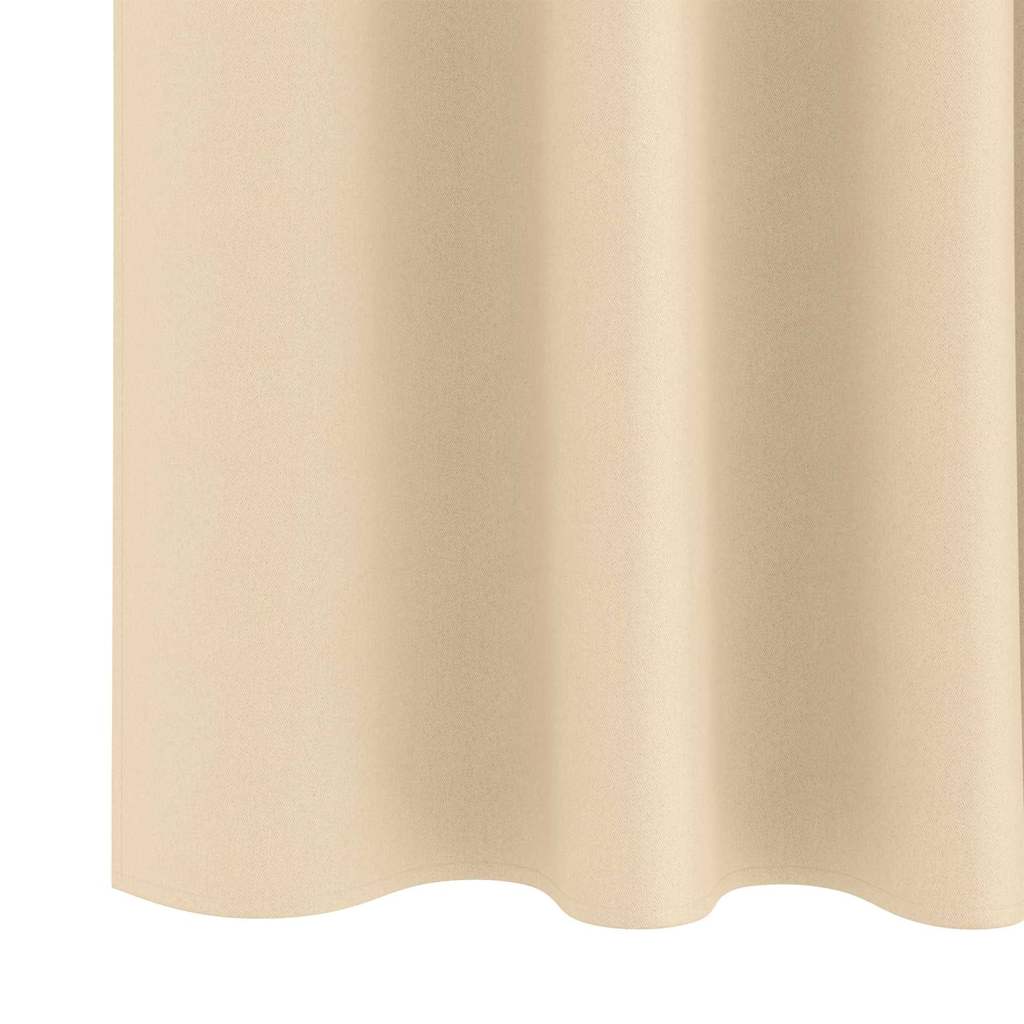 Zavjese za blackout s prstenovima 2 pcs Krema 260 x 140 cm