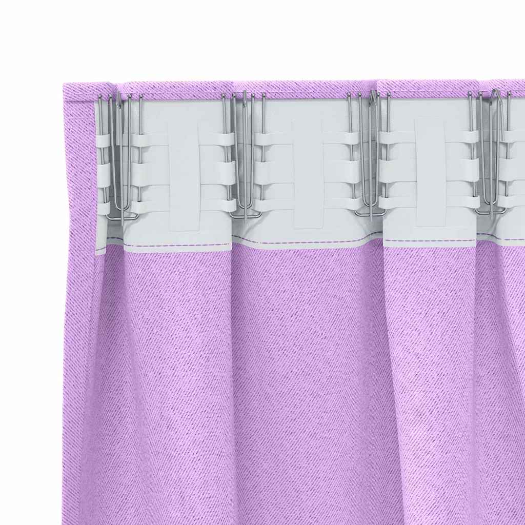 Zavjese za blackout s prstenovima 2 pcs Ljubičasta 140 x 140 cm