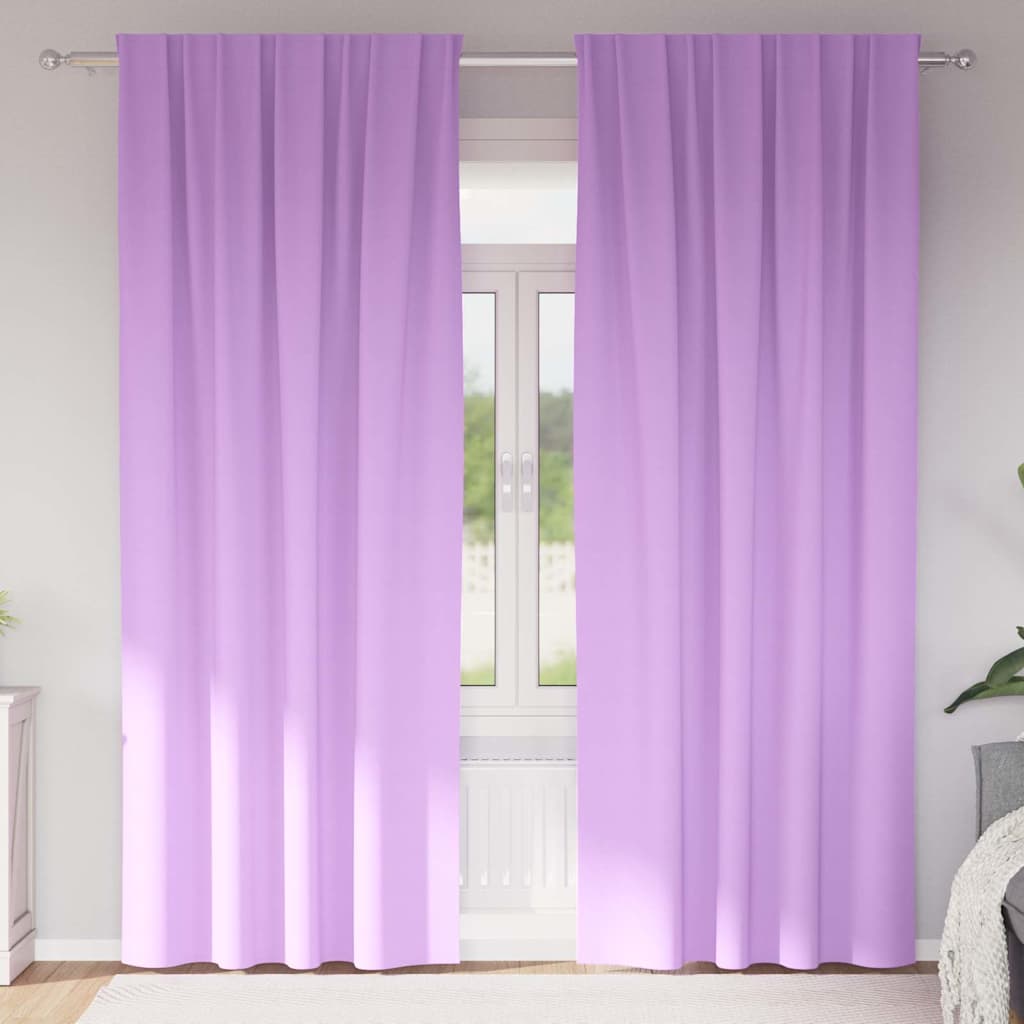 Zavjese za blackout s prstenovima 2 pcs Ljubičasta 260 x 140 cm