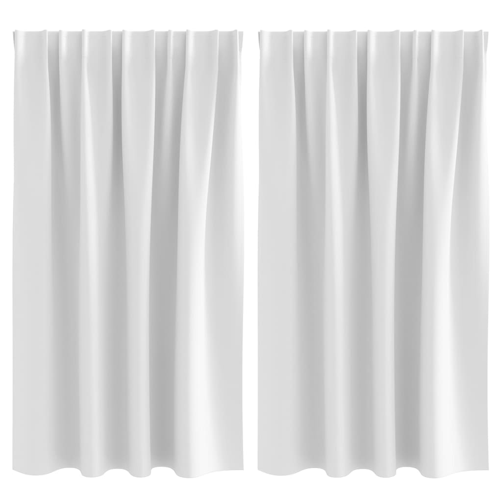 Zavjese za blackout s prstenovima 2 pcs Bjela svijetla