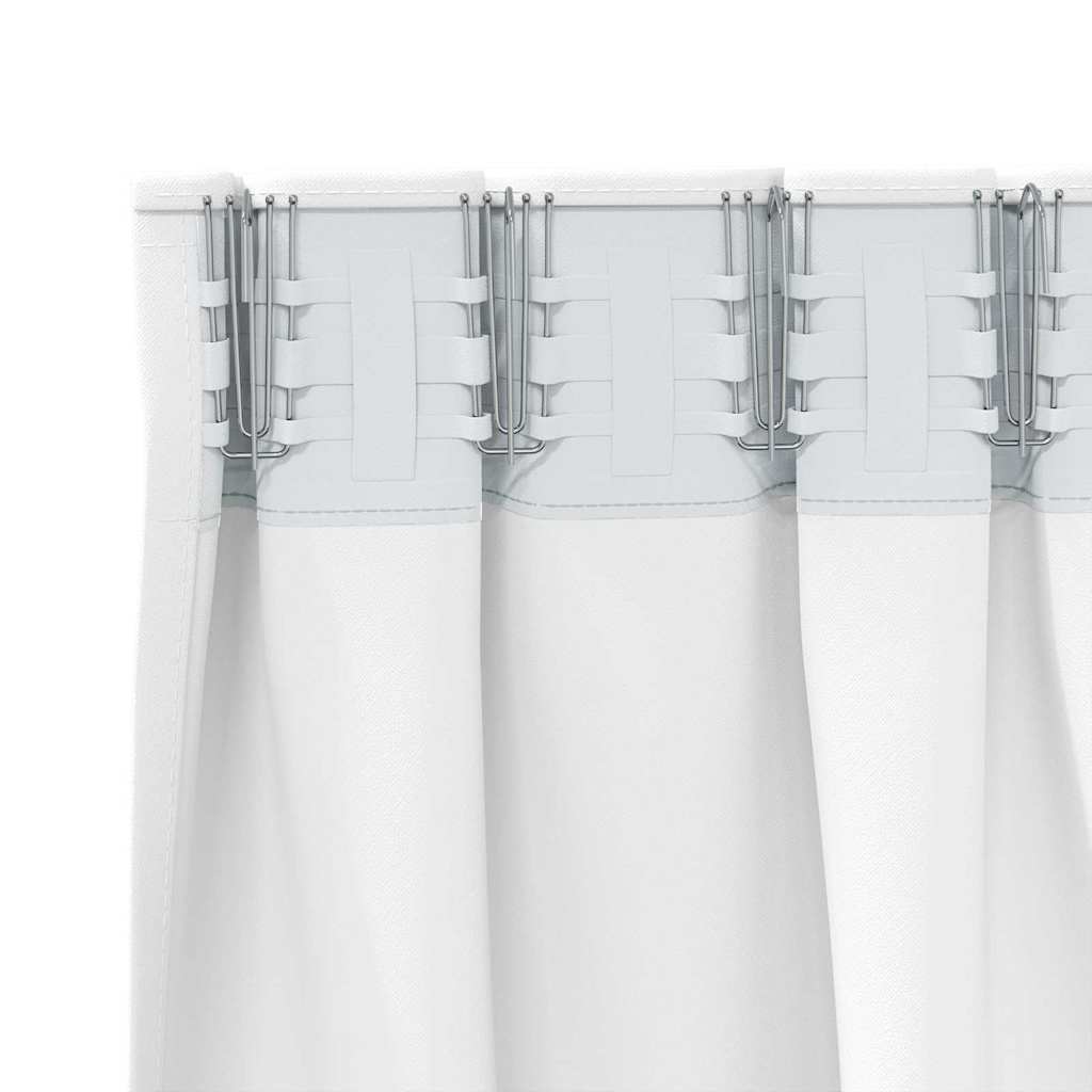 Zavjese za blackout s prstenovima 2 pcs Čista bijela