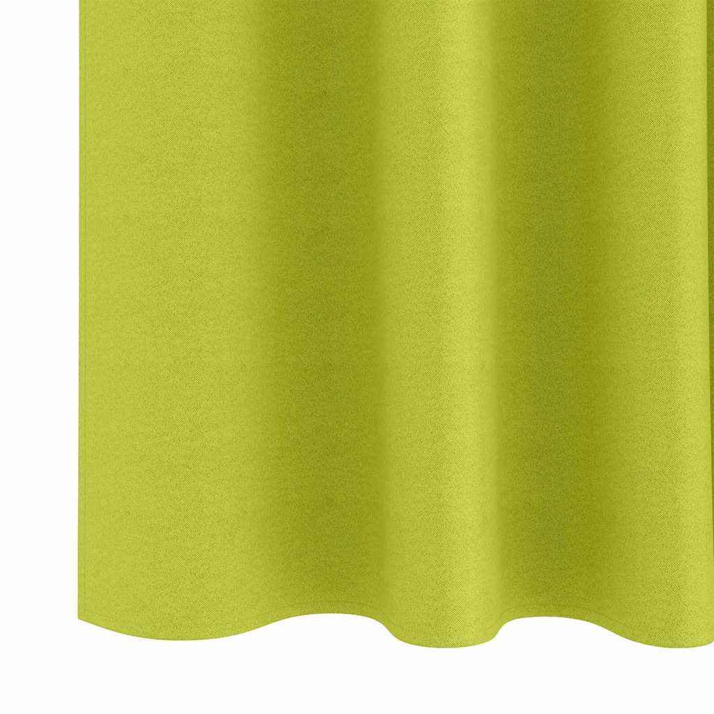Zavjese za blackout s prstenovima 2 pcs Zelena 175 x 140 cm
