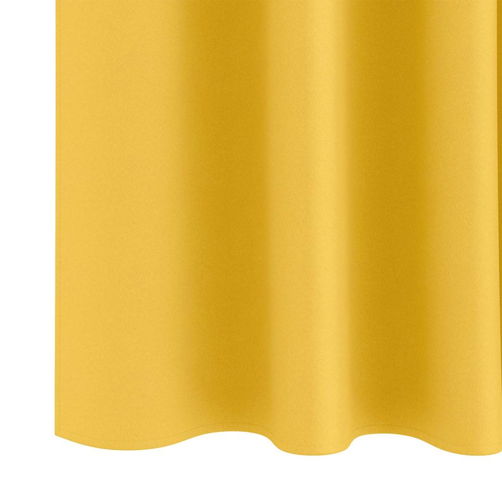 Zavjese za blackout s prstenovima 2 pcs Žuta 245 x 140 cm