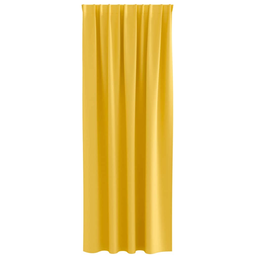 Zavjese za blackout s prstenovima 2 pcs Žuta 245 x 140 cm