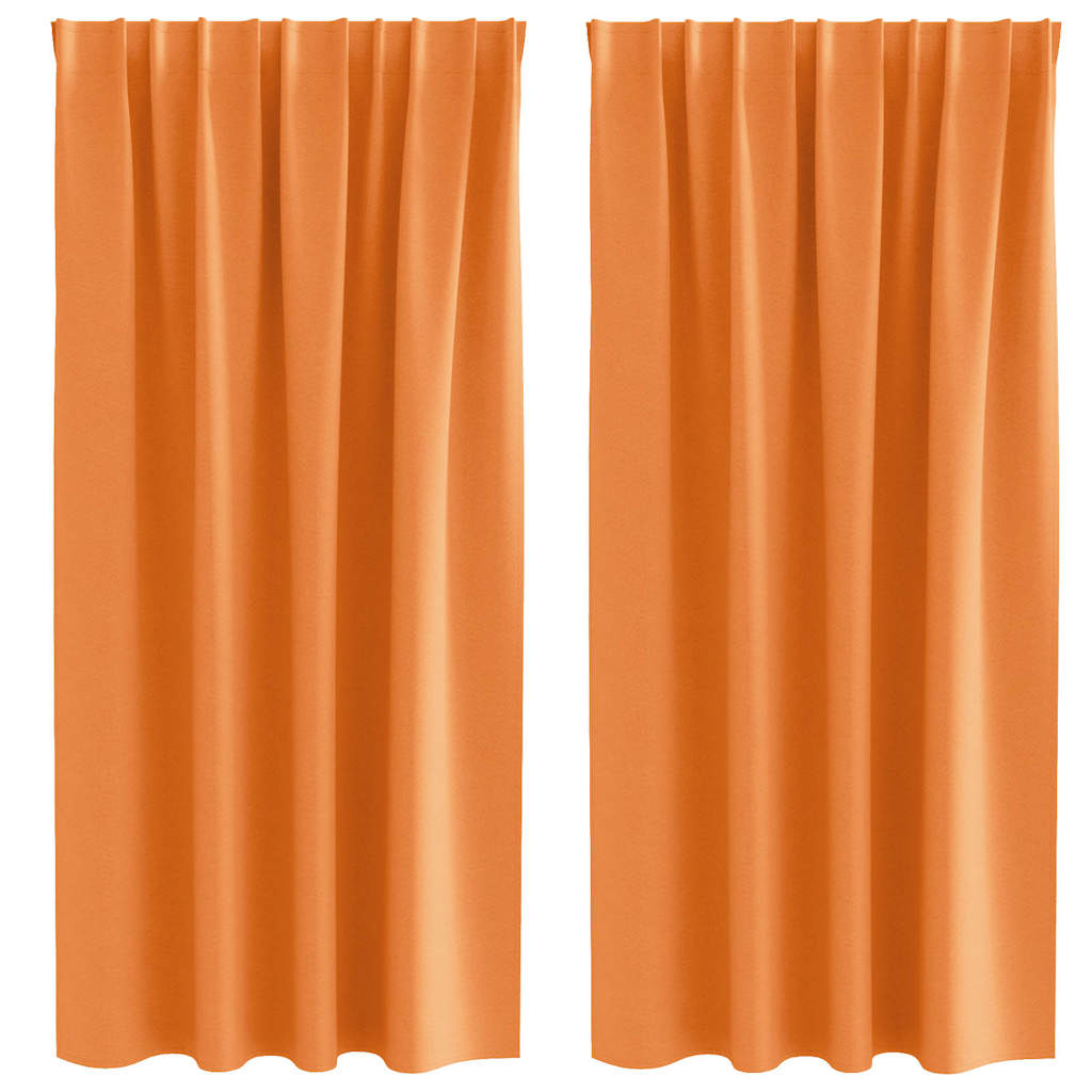Zavjese za blackout s prstenovima 2 pcs Narančasta 175 x 140 cm
