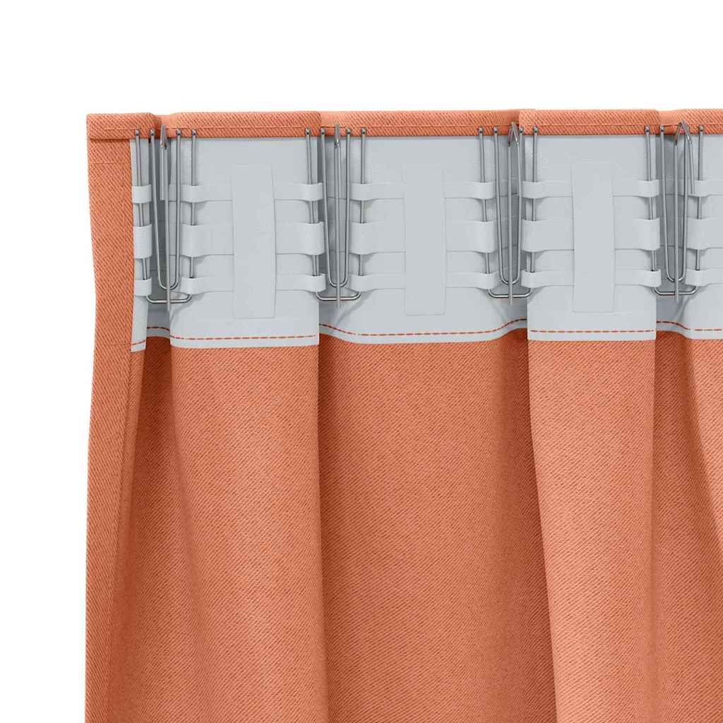 Zavjese za blackout s prstenovima 2 pcs Terakota 225 x 140 cm