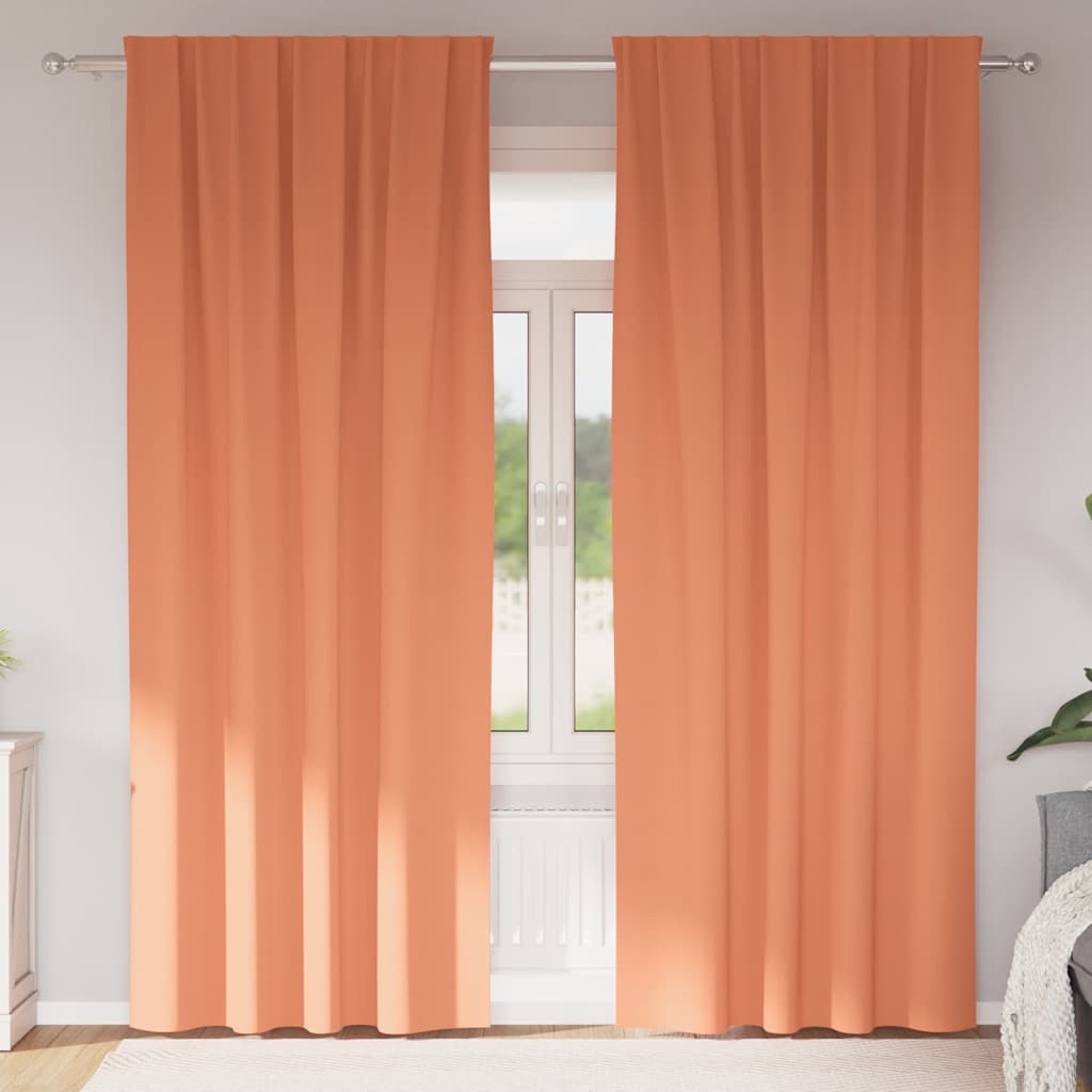 Zavjese za blackout s prstenovima 2 pcs Terakota 225 x 140 cm