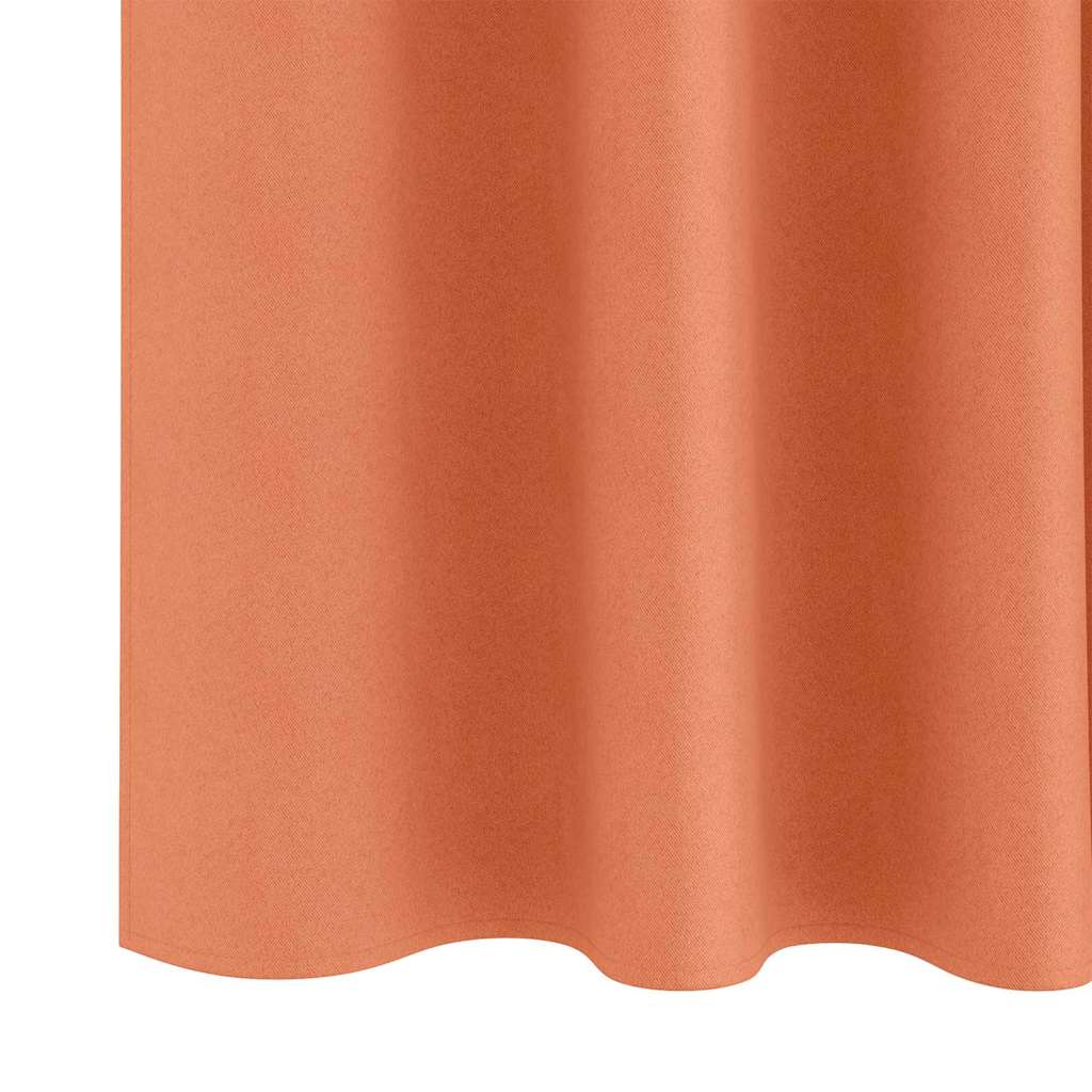 Zavjese za blackout s prstenovima 2 pcs Terakota 245 x 140 cm