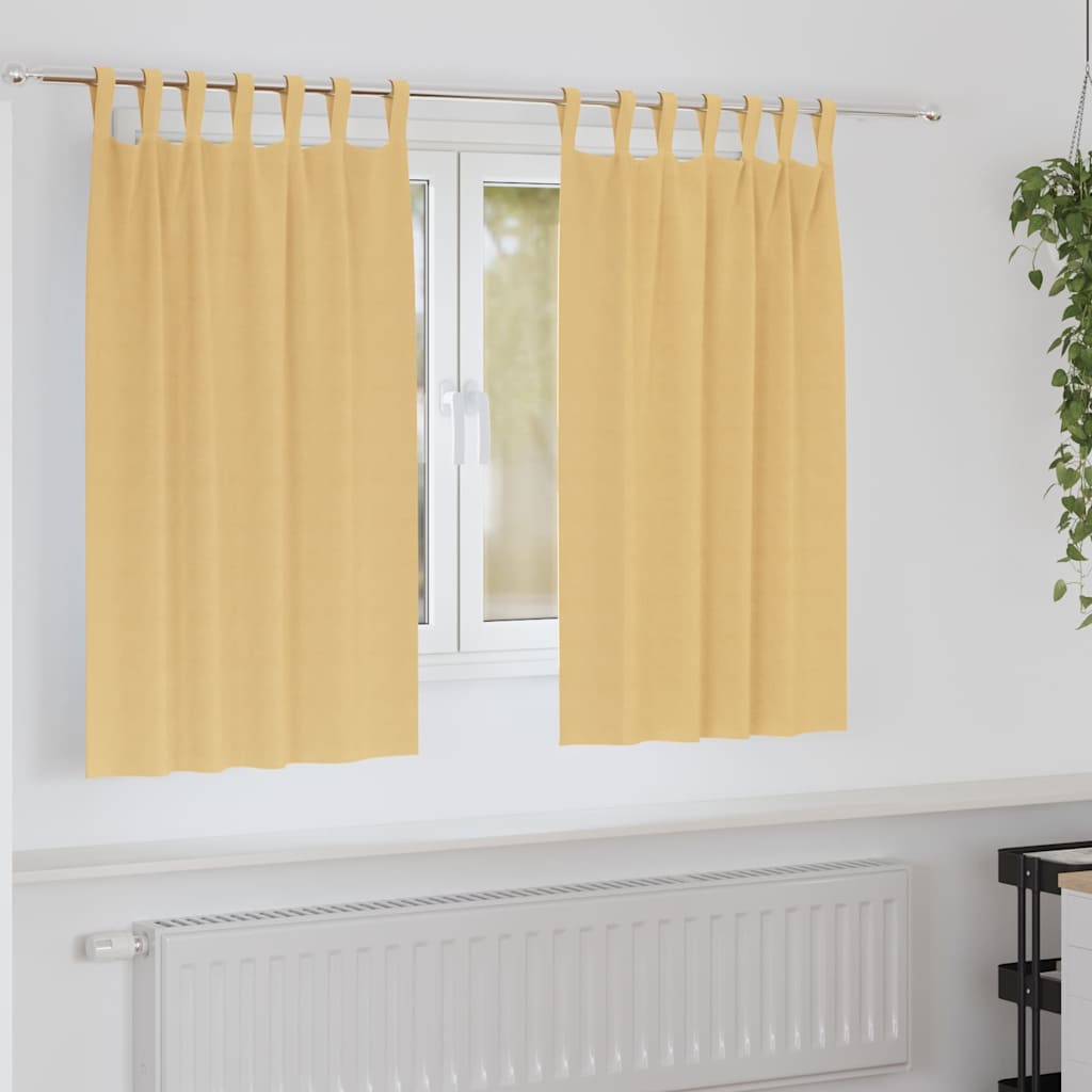 Zavjese za blackout s prstenovima 2 kom. Bež 140 x 140 cm