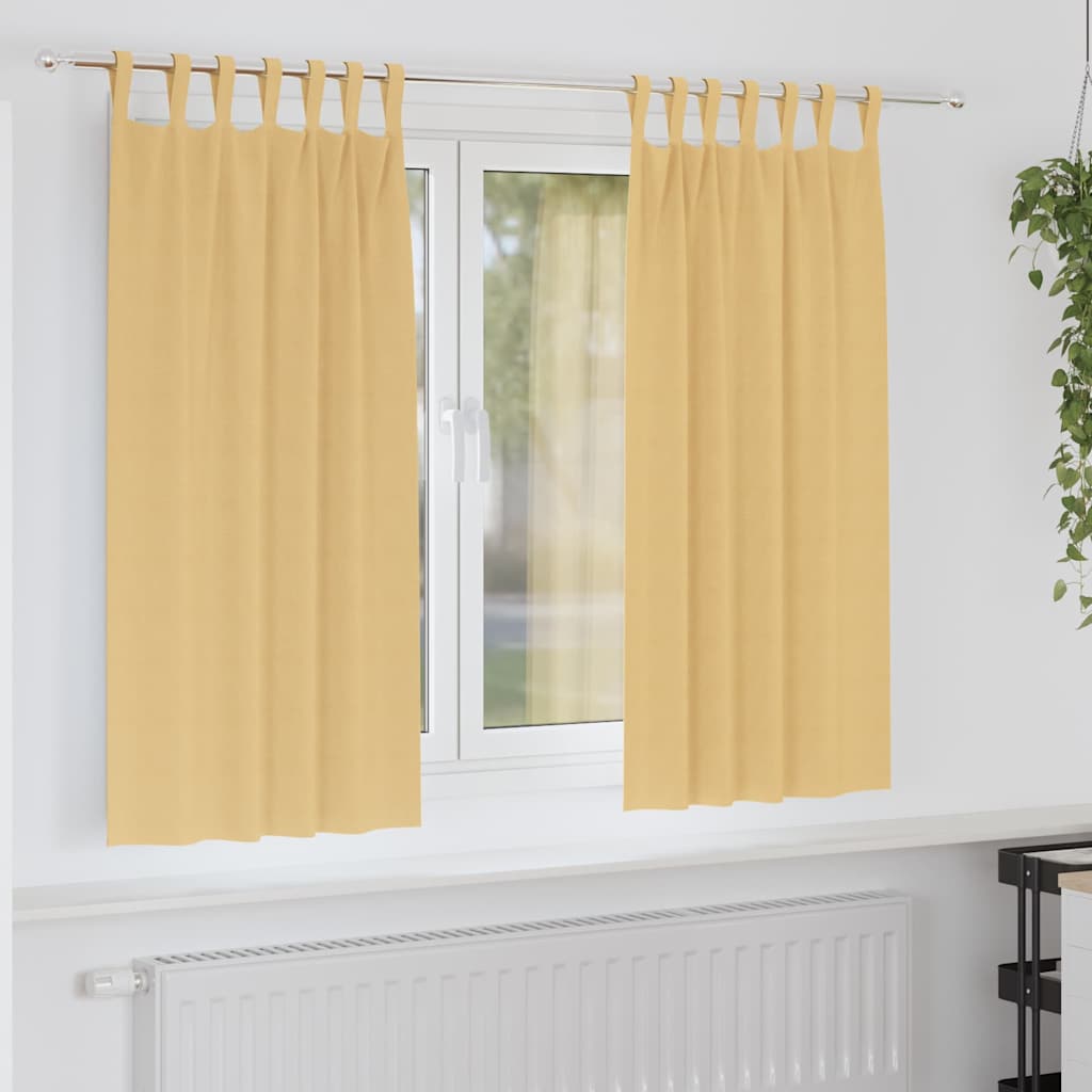 Zavjese za blackout s prstenovima 2 kom. Bež 175 x 140 cm