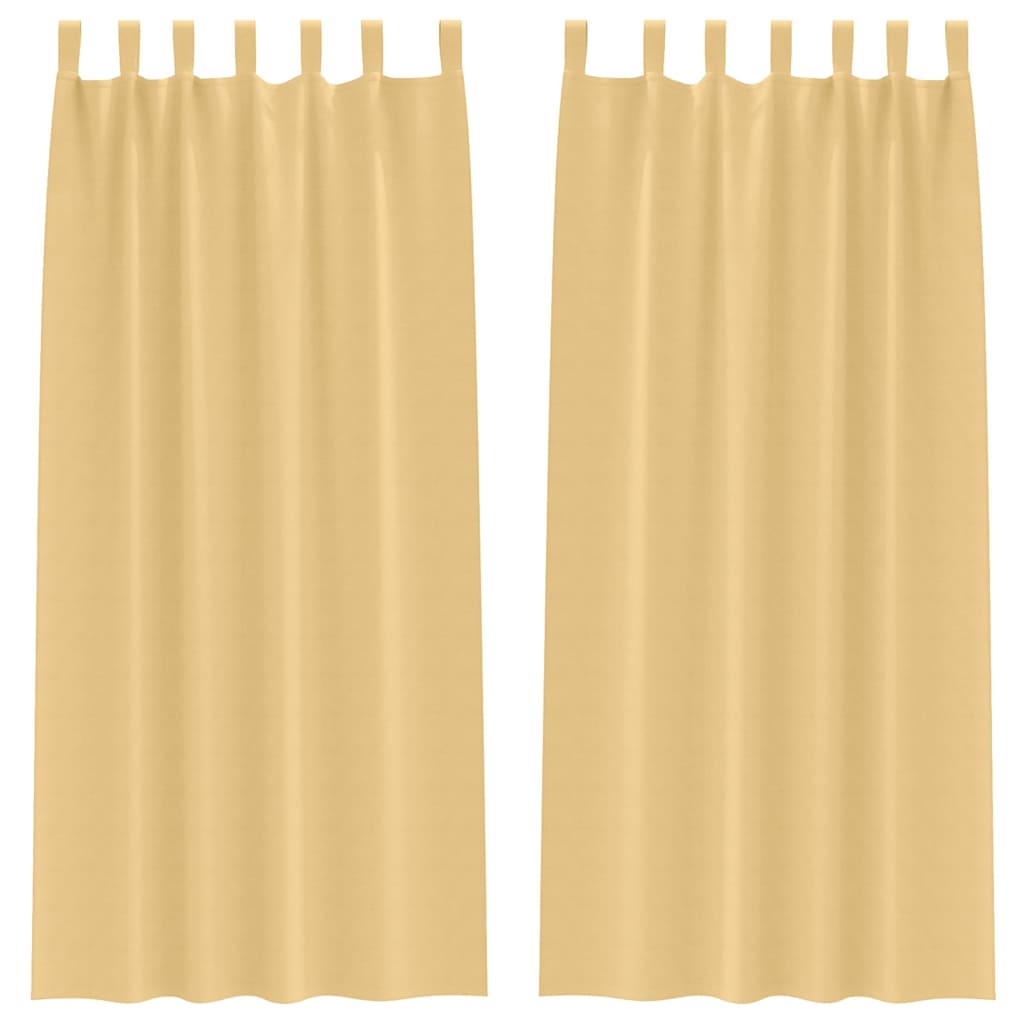 Zavjese za blackout s prstenovima 2 kom. Bež 245 x 140 cm