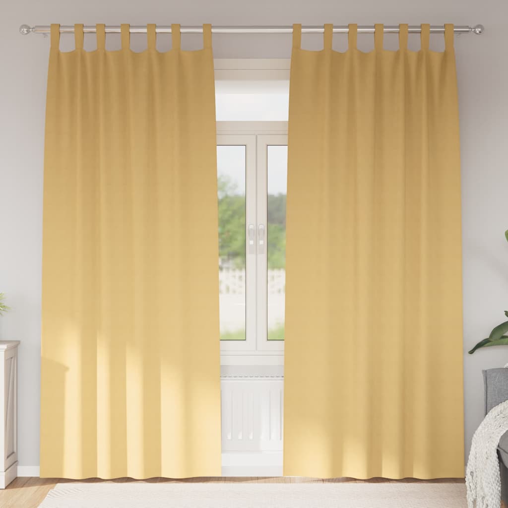 Zavjese za blackout s prstenovima 2 kom. Bež 260 x 140 cm