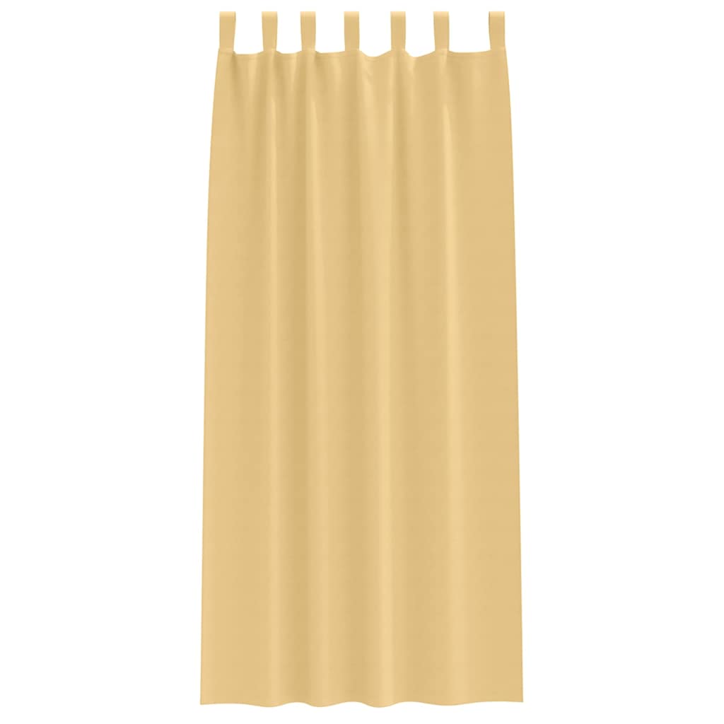 Zavjese za blackout s prstenovima 2 kom. Bež 260 x 140 cm