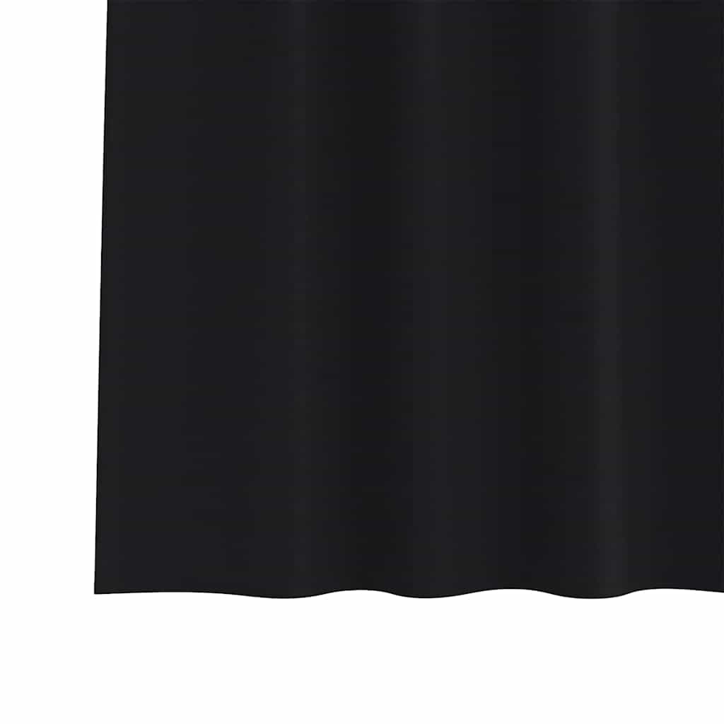 Zavjese za blackout s prstenovima 2 kom. Crna 245 x 140 cm