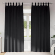 Zavjese za blackout s prstenovima 2 kom. Crna 245 x 140 cm