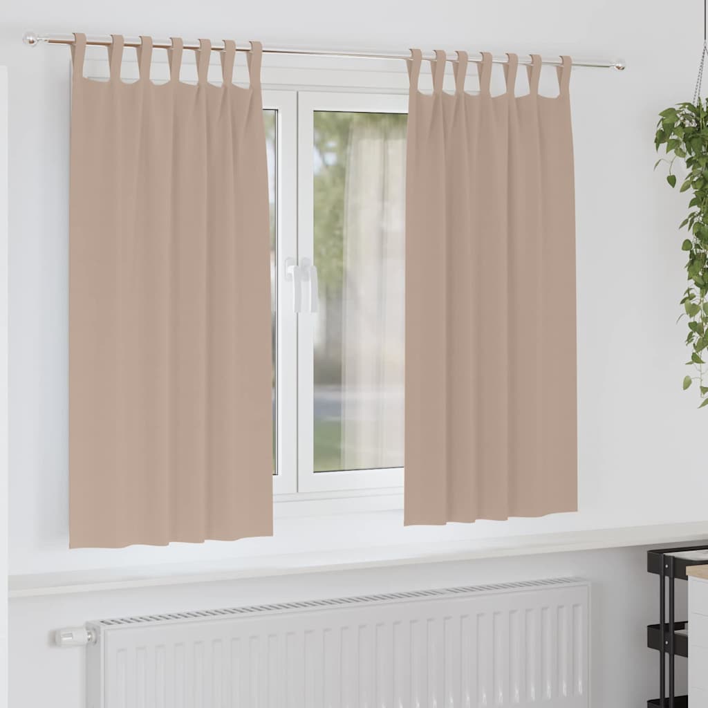 Zavjese za blackout s prstenovima 2 kom. Sivosmeđa 175 x 140 cm