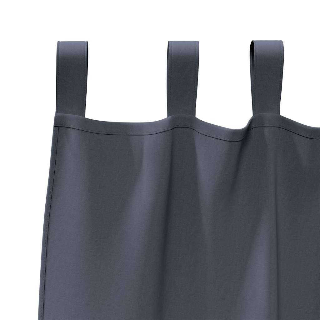 Zavjese za blackout s prstenovima 2 pcs Antracit 175 x 140 cm