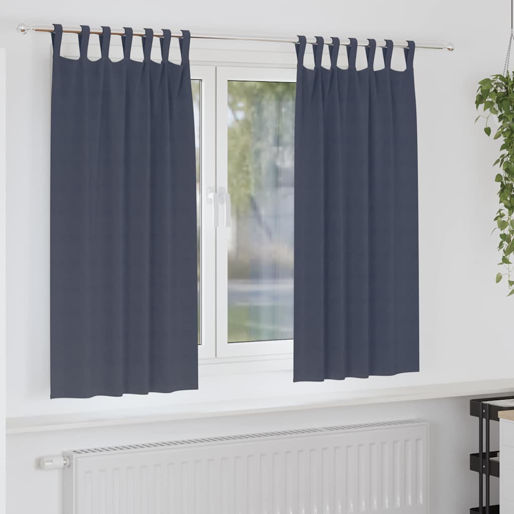 Zavjese za blackout s prstenovima 2 kom. Antracit 175 x 140 cm