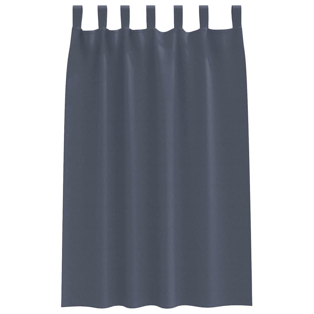 Zavjese za blackout s prstenovima 2 kom. Antracit 175 x 140 cm