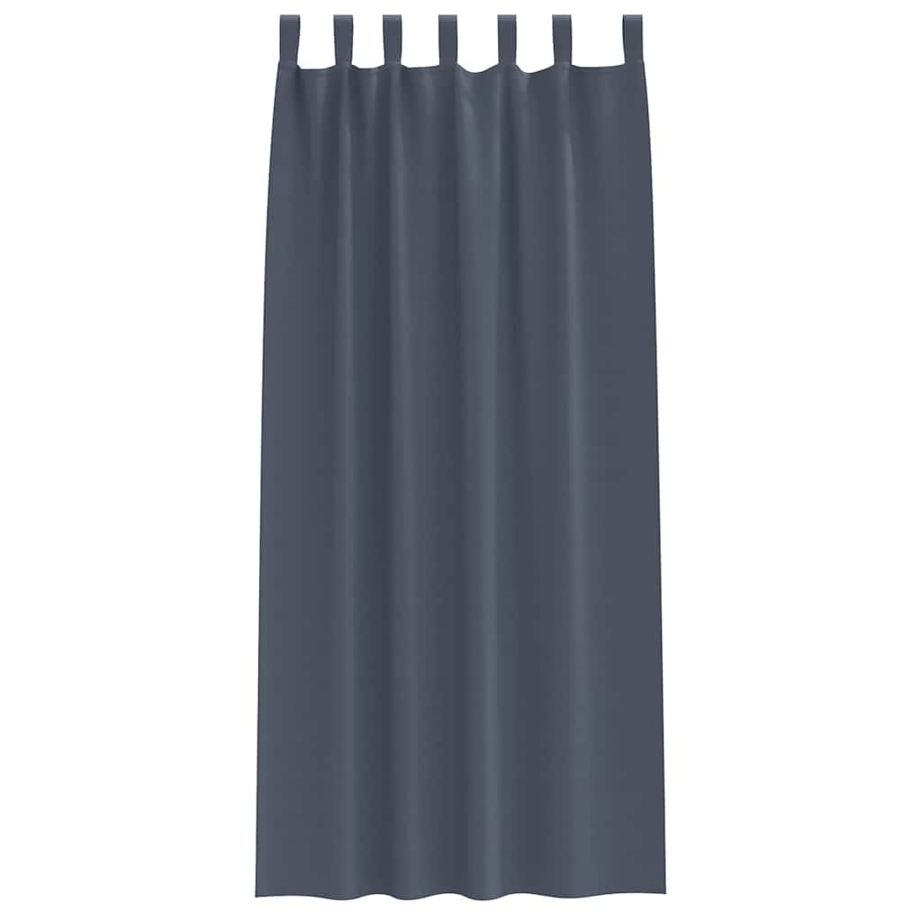 Zavjese za blackout s prstenovima 2 kom. Antracit 225 x 140 cm