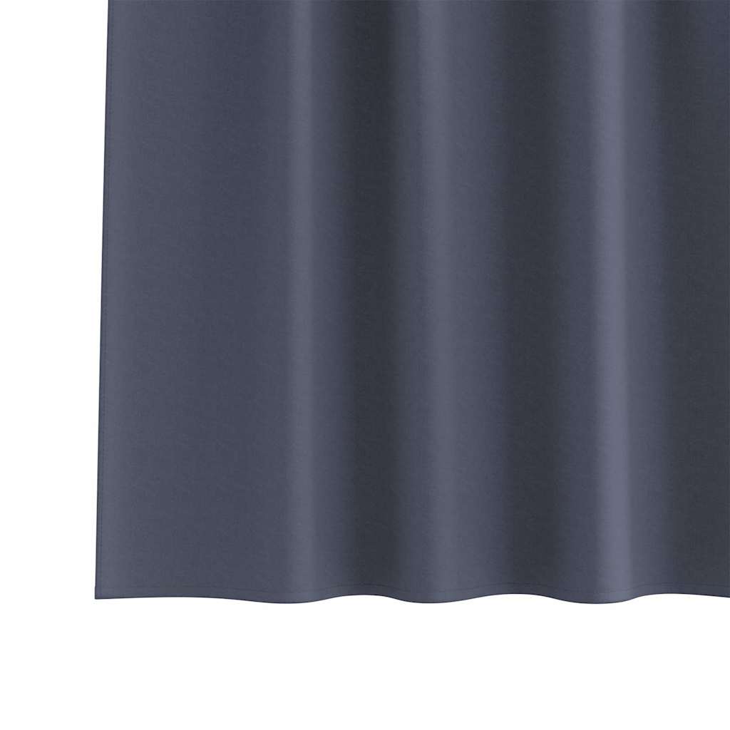 Zavjese za blackout s prstenovima 2 kom. Antracit 245 x 140 cm