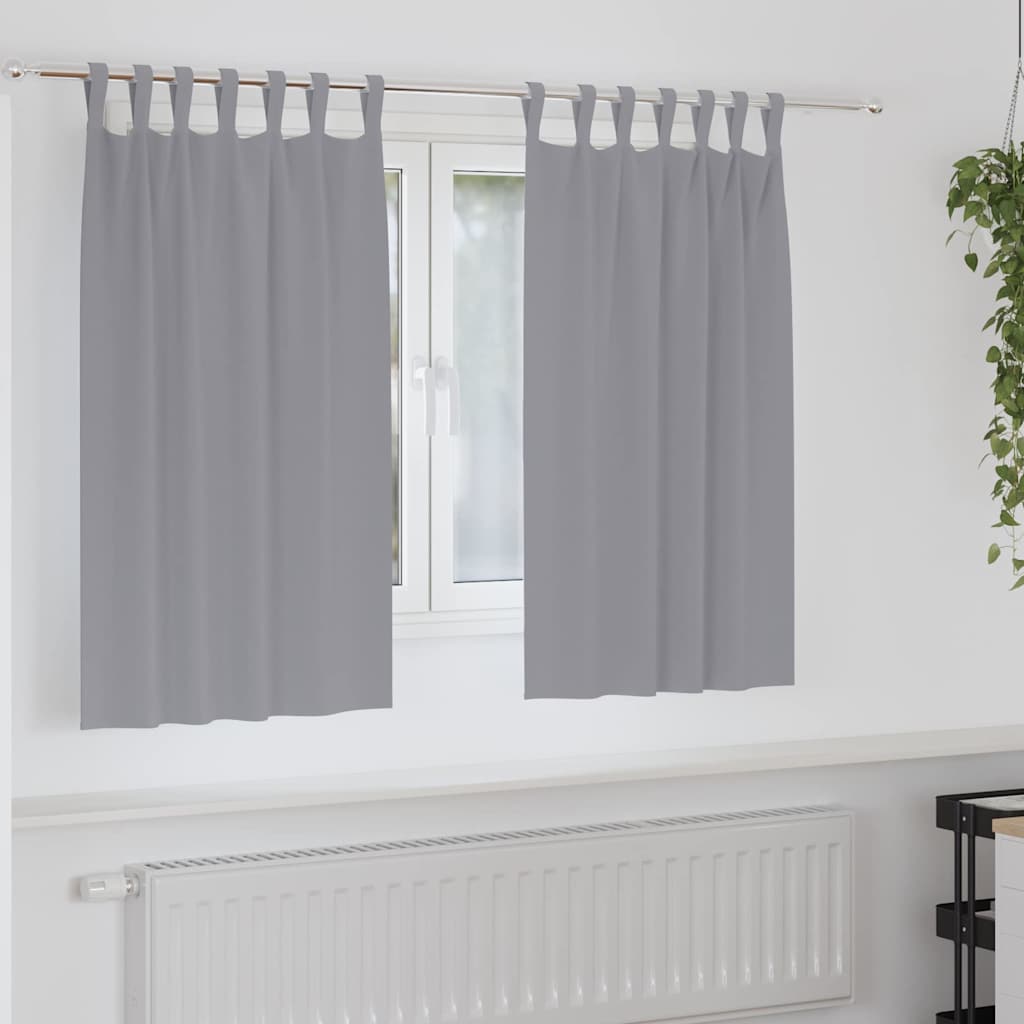 Zavjese za blackout s prstenovima 2 pcs Svijetlo siva