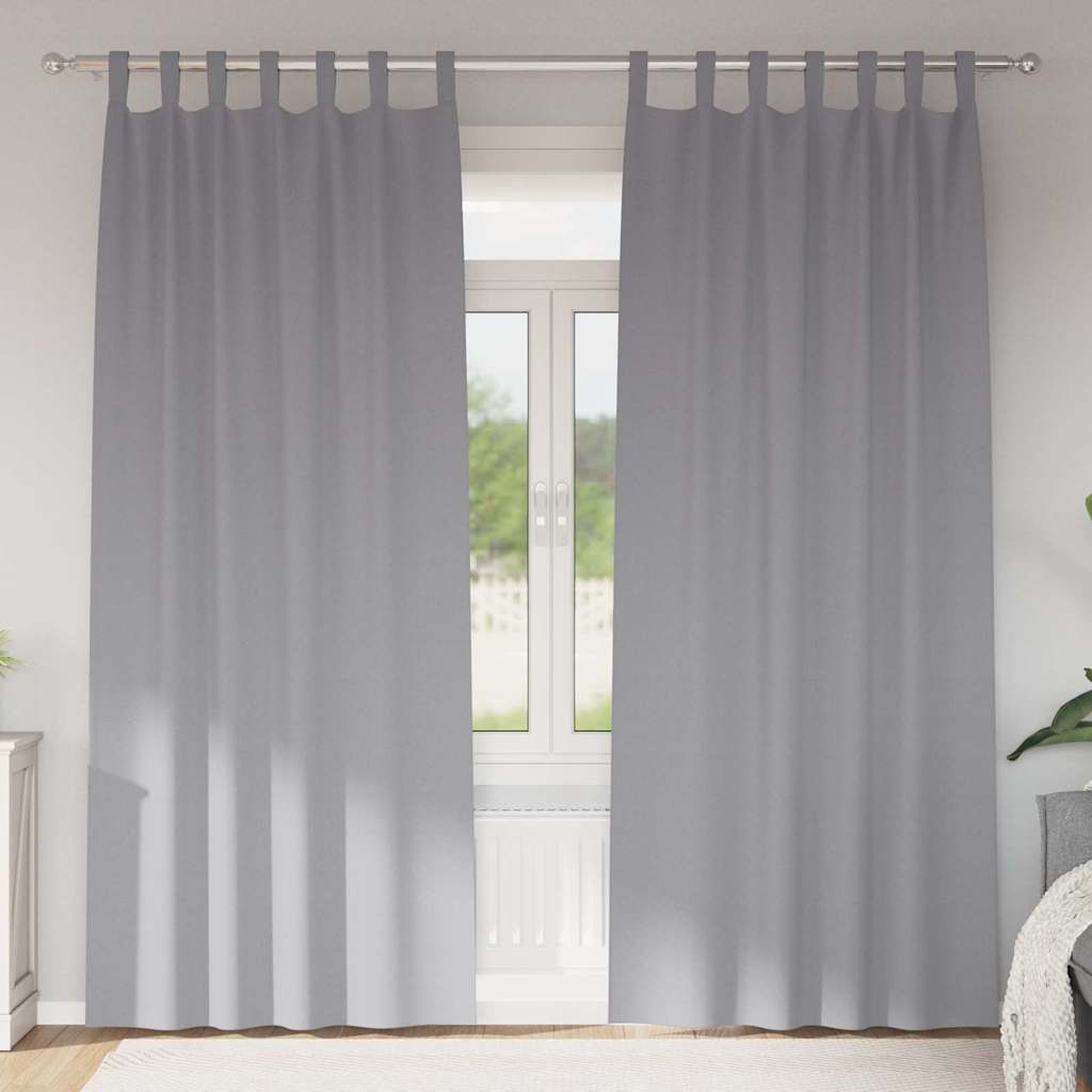 Zavjese za blackout s prstenovima 2 pcs Svijetlo siva