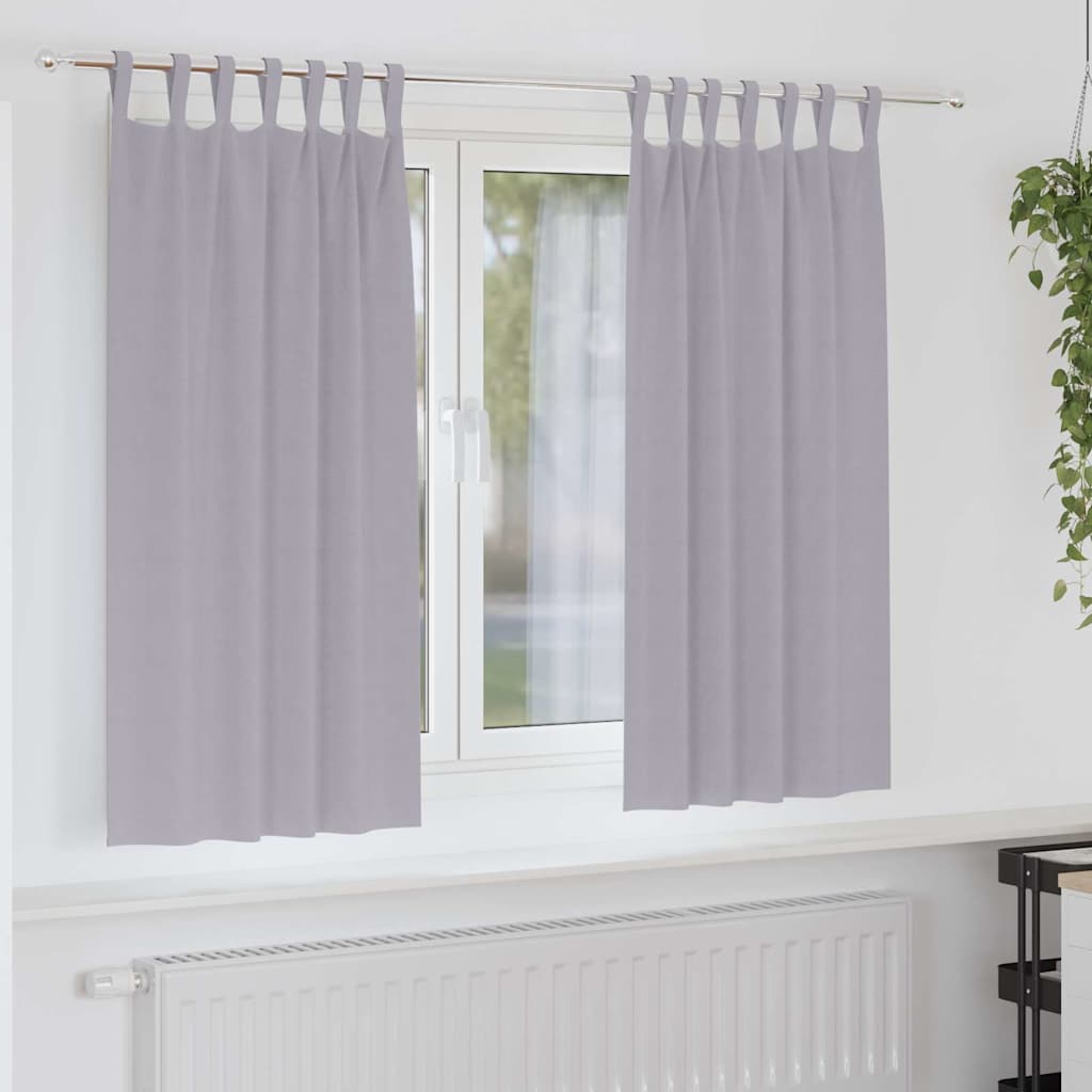 Zavjese za blackout s prstenovima 2 pcs Metalna Siva