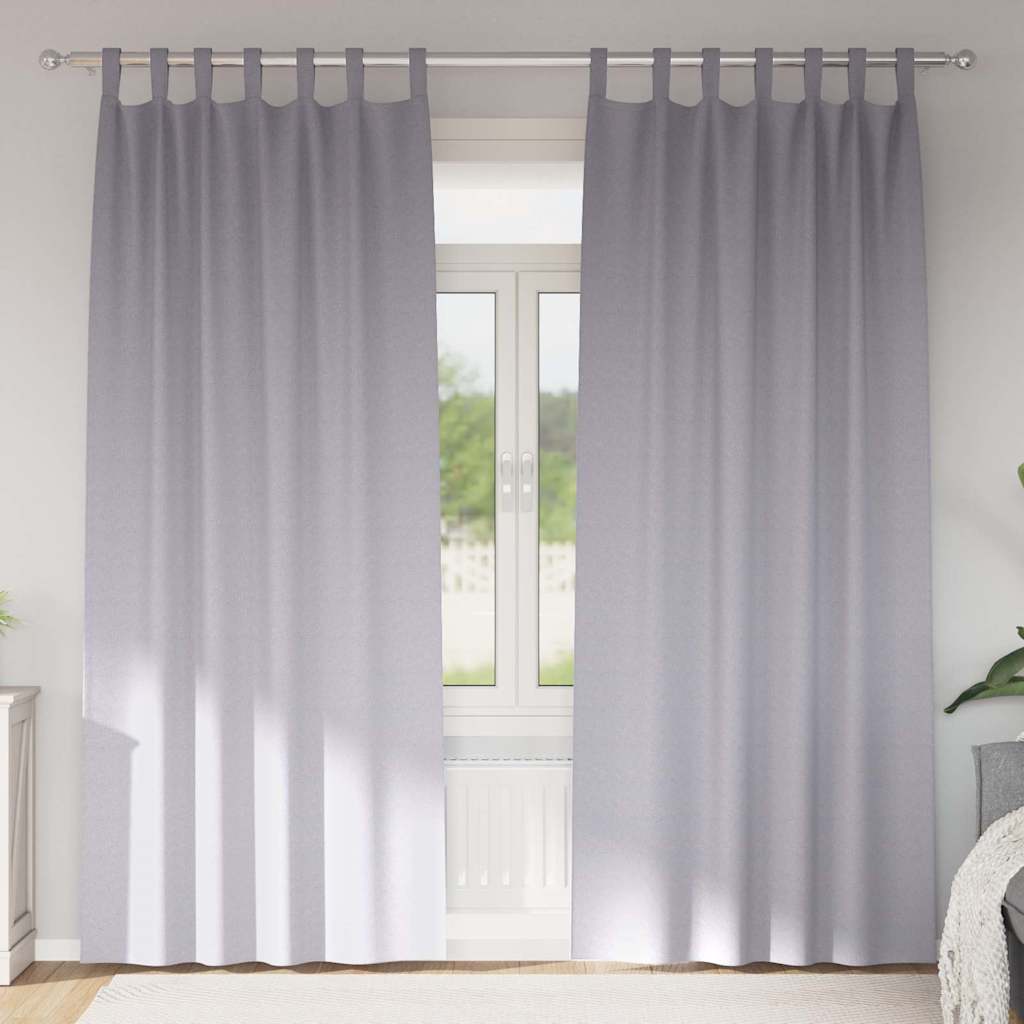 Zavjese za blackout s prstenovima 2 pcs Metalna Siva
