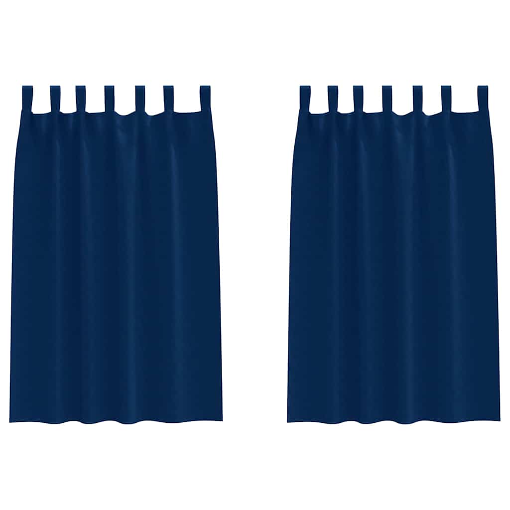 Zavjese za blackout s prstenovima 2 pcs Tamno plava