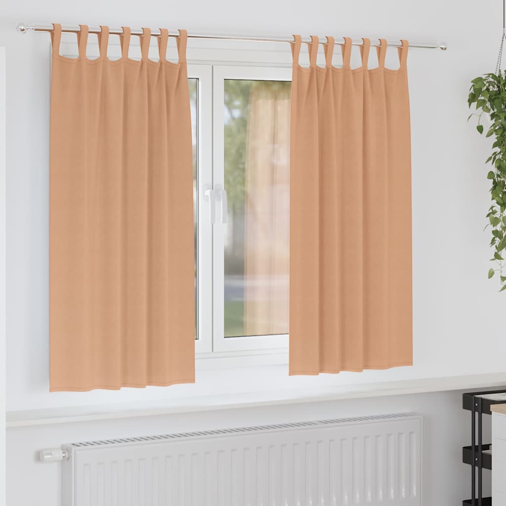 Zavjese za blackout s prstenovima 2 pcs Svijetlosmeđa