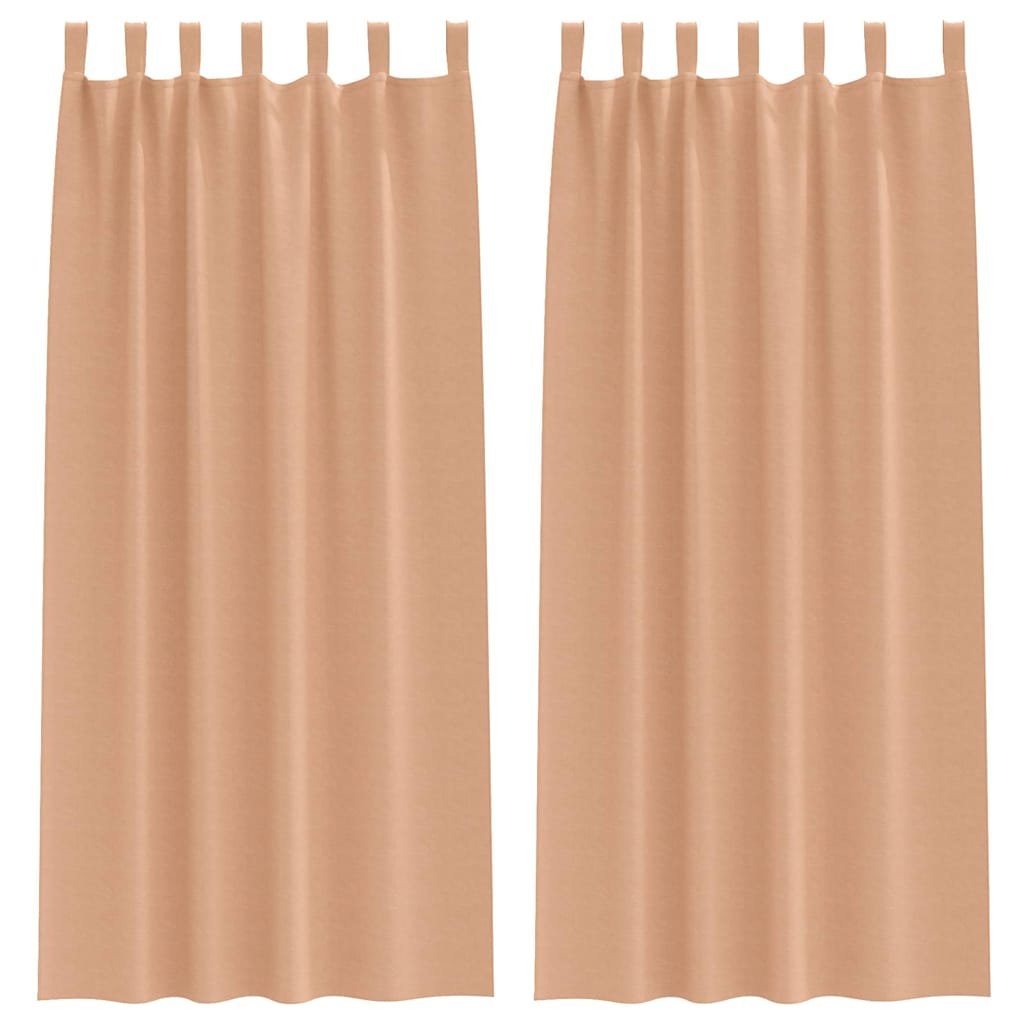 Zavjese za blackout s prstenovima 2 pcs Svijetlosmeđa