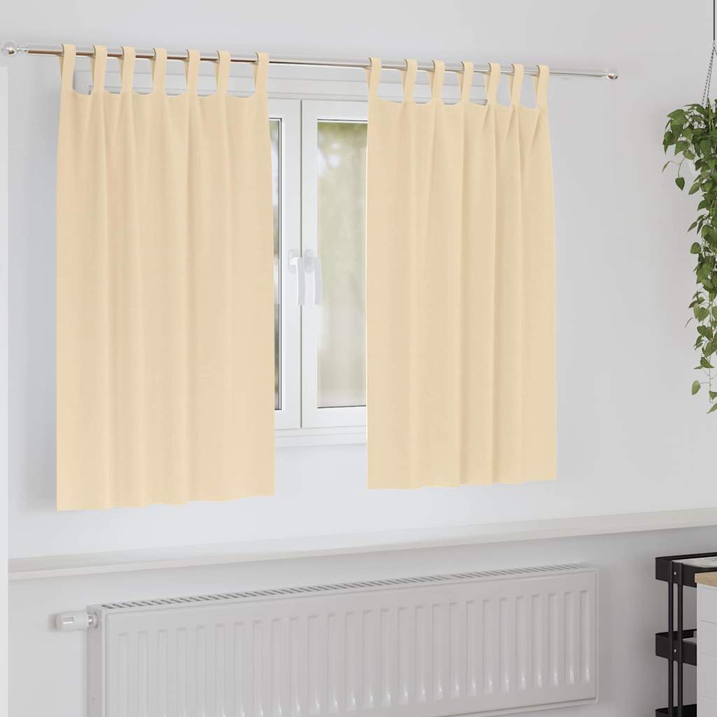 Zavjese za blackout s prstenovima 2 kom. Krem 140 x 140 cm