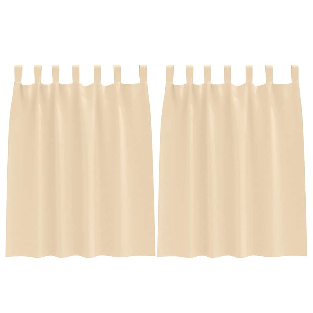 Zavjese za blackout s prstenovima 2 pcs Krema 140 x 140 cm