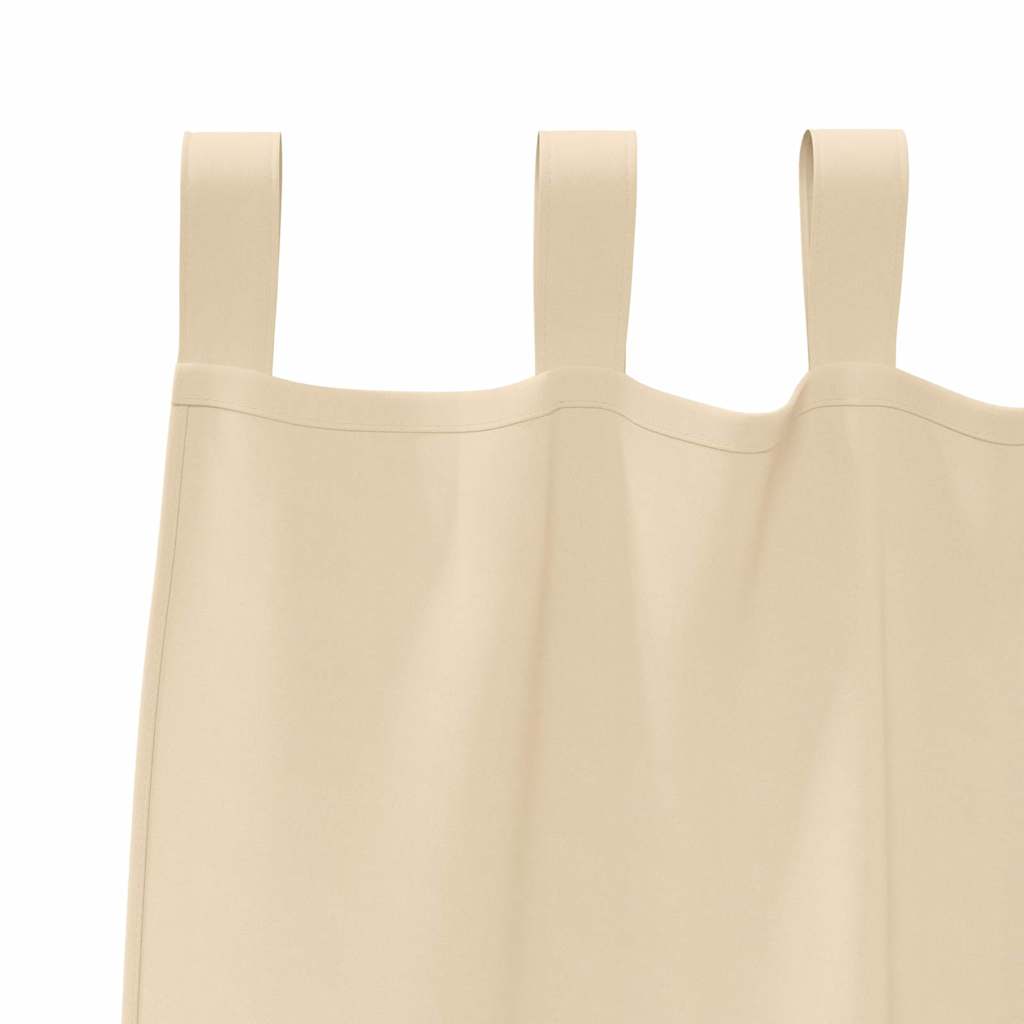 Zavjese za blackout s prstenovima 2 kom. Krem 245 x 140 cm