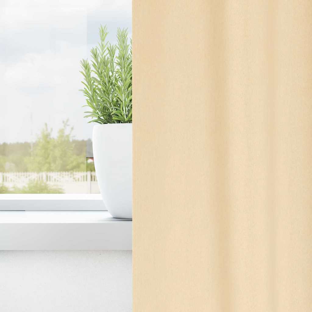 Zavjese za blackout s prstenovima 2 kom. Krem 245 x 140 cm