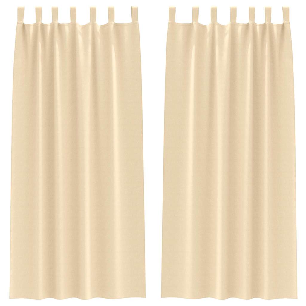 Zavjese za blackout s prstenovima 2 kom. Krem 245 x 140 cm