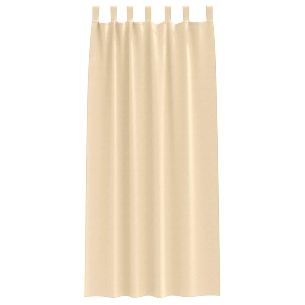 Zavjese za blackout s prstenovima 2 kom. Krem 245 x 140 cm