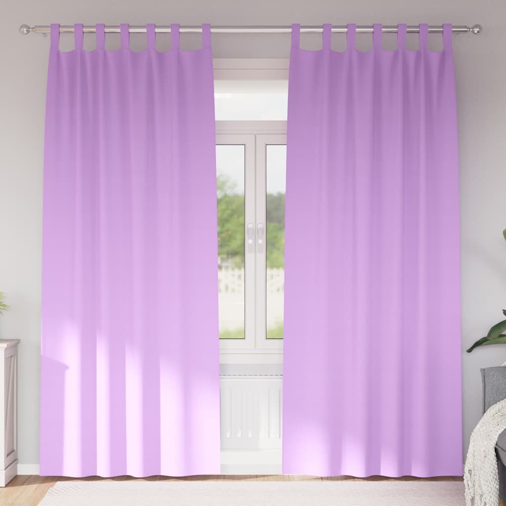 Zavjese za blackout s prstenovima 2 pcs Ljubičasta 245 x 140 cm